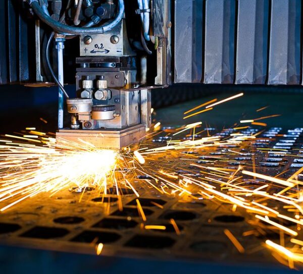 13282247 - laser cutting with sparks close up 13282247 - laser cutting with sparks close up